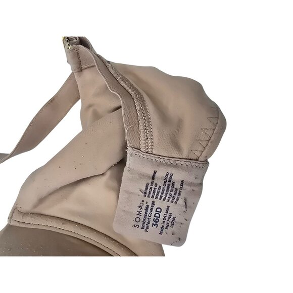 Soma Full Coverage Underwire Bra 360DD Beige Adjustable Straps Smooth Fit - Picture 2 of 3